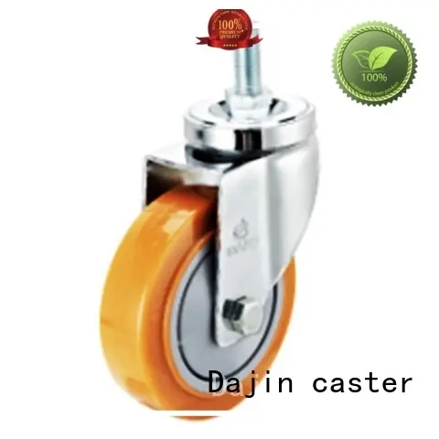 Dajin caster double 2 swivel caster wheels threaded for trolleys 1
