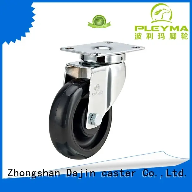 plate esd caster wheel chrome food service carts Dajin caster 1