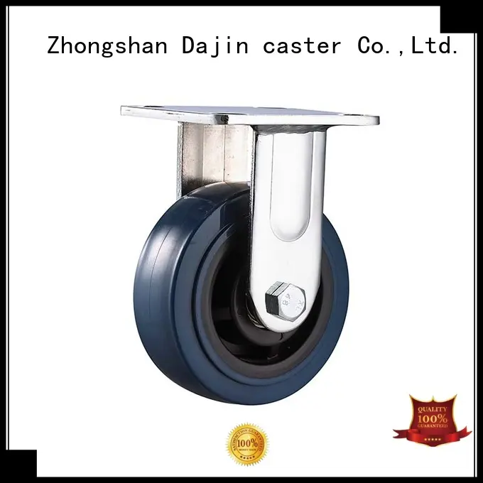 Dajin caster fixed 5 inch heavy duty casters popular metal brake 1