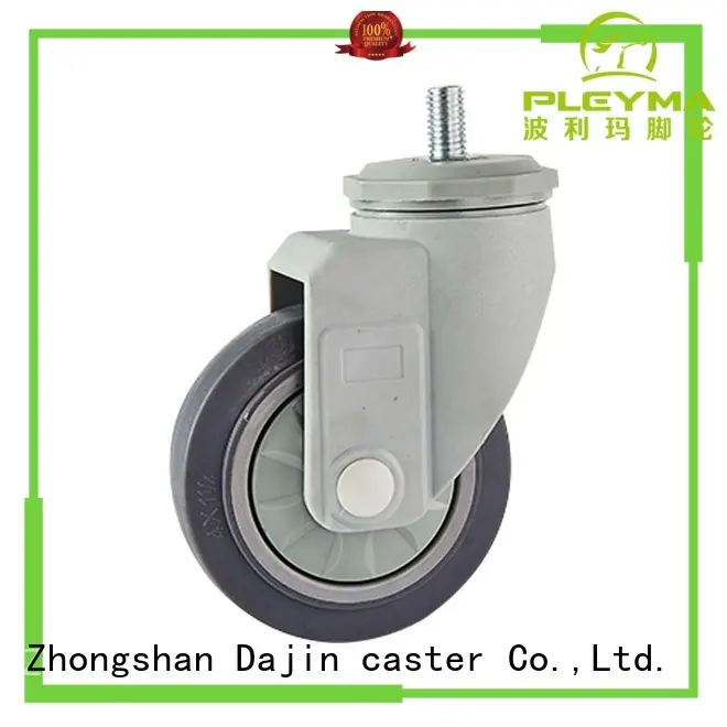 Dajin caster plastic cart casters trolleys metal-brake 1