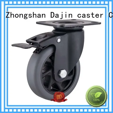 Medium-heavy duty swivel with total brake caster and wheel 1