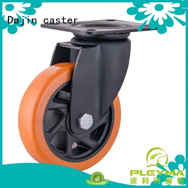 3/4/5/6 inch heavy duty Orange PU caster wheel swivel 1