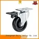 4 inch Anti-static black PU caster wheel with total bake 1