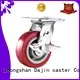 6 Heavy duty PU caster wheel with side brake1 1