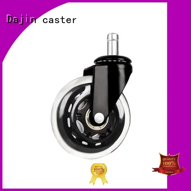 75mm Rollerblade style Transparent PU office chair caster 1
