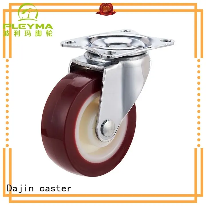 2  Light duty plate swivel PU caster wheel for furniture 1