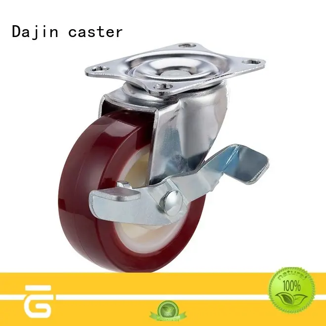 50mm PU wheel light duty swivel caster with brake1 1