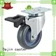 Medium duty double ball bearing swivel PU caster with brake2 1