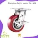 6 Heavy duty PU caster wheel with side brake2 1