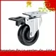 4 inch Anti-static black PU caster wheel with total bake2 1