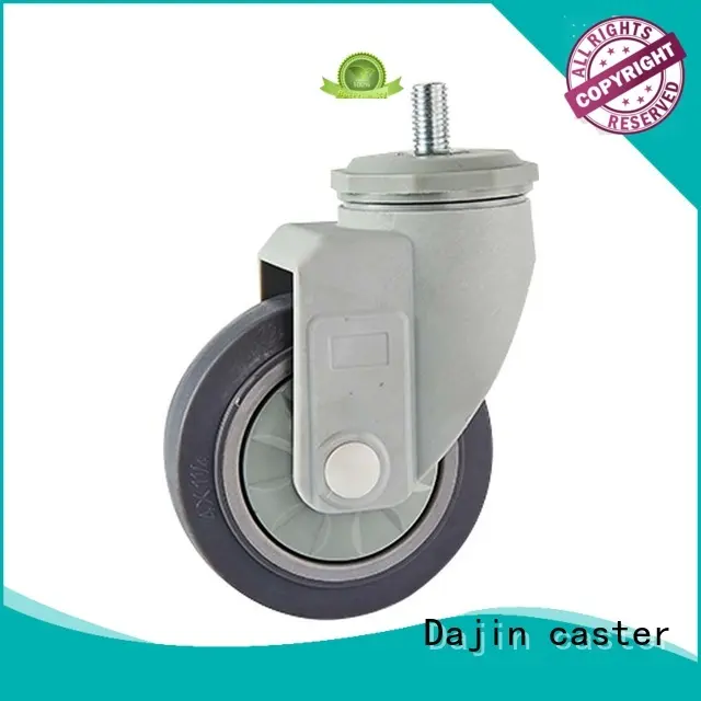 Medium duty plastic fork non-marking TPR swivel caster for service trolleys1 1