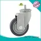 Medium duty plastic fork non-marking TPR swivel caster for service trolleys1 1