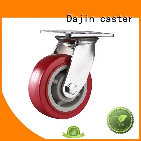 Dajin caster orange heavy duty swivel casters popular metal brake 1