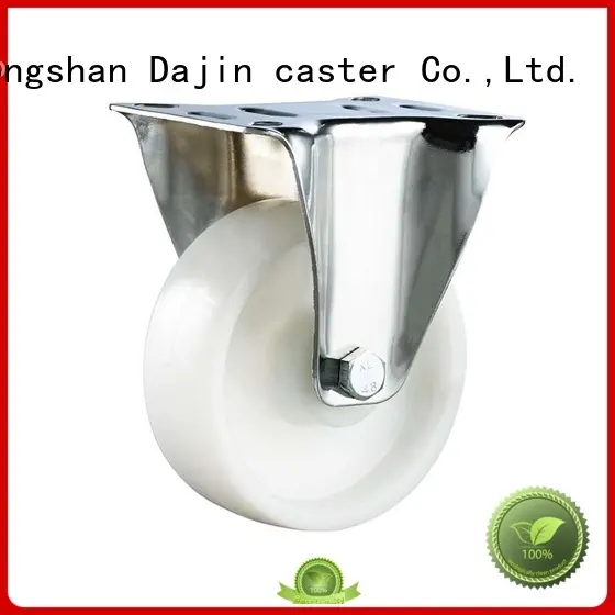 rigid polyurethane caster wheels double side for wholesale Dajin caster 1