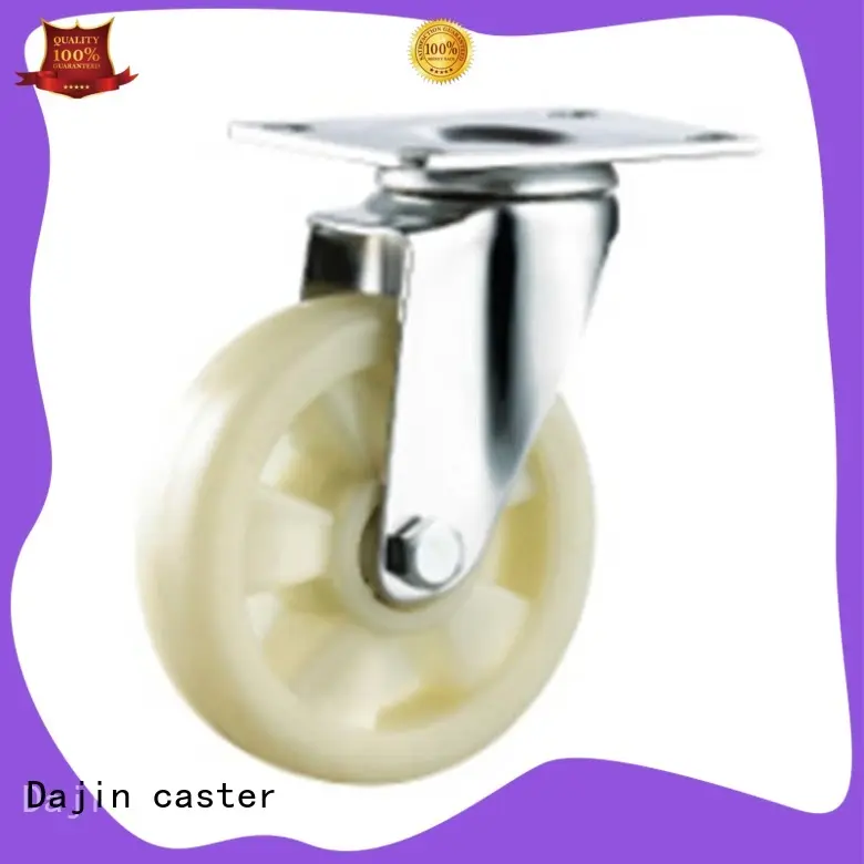 double 6 inch swivel caster with brake bearing for trolleys Dajin caster 1