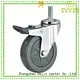 rigid threaded swivel casters tpr for trolleys 1
