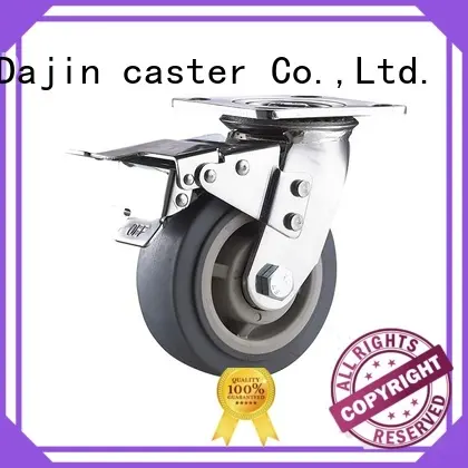 heavy duty wheels for furniture top brand metal brake Dajin caster 1