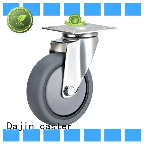 Dajin caster plastic 6 inch swivel caster with brake swivel for trolleys 1
