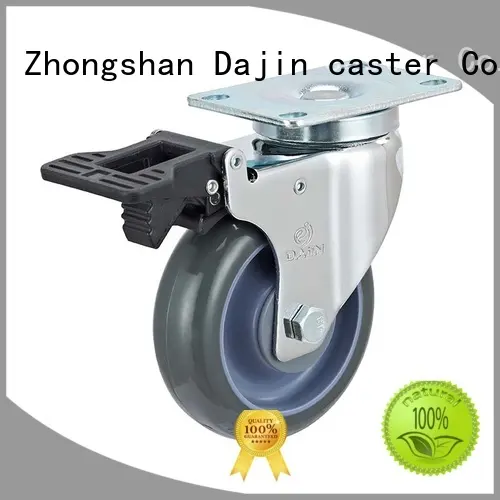 Dajin caster brake 4 inch swivel casters stem fro rack 1