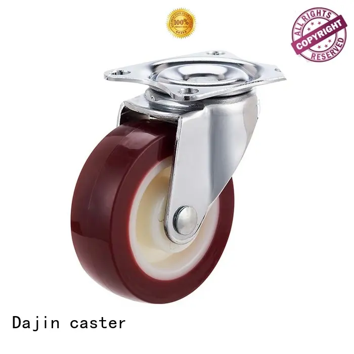 Dajin caster rigid polyurethane caster wheel industrial for wholesale 1