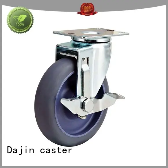 Dajin caster noiseless metal swivel casters bulk production for airport 1