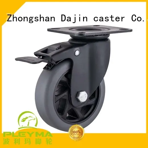 Dajin caster fixed heavy duty wheels for furniture top brand metal brake 1