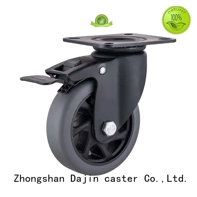 Dajin caster industrial heavy duty caster truck metal brake 1