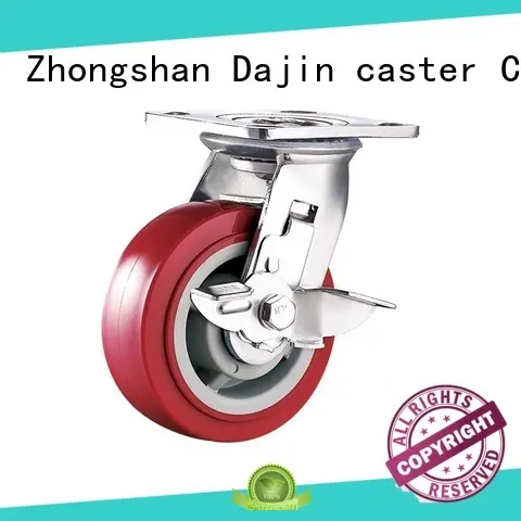 Dajin caster duty heavy duty casters nylon metal brake 1