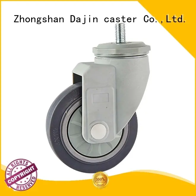 Dajin caster high quality rubber casters custom service bearing 1