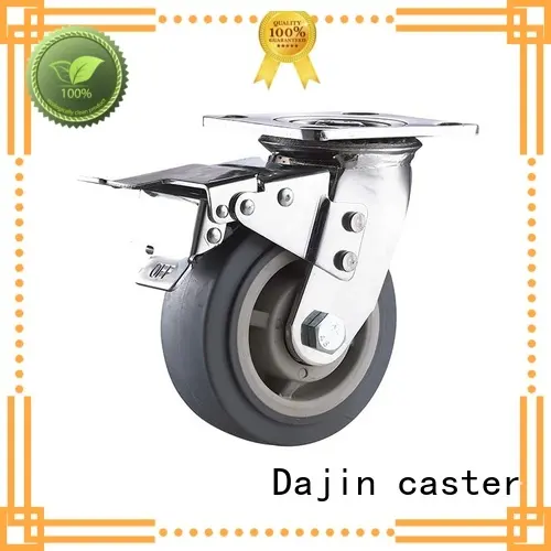 smooth-rolling heavy duty trolley wheels top brand side metal brake 1