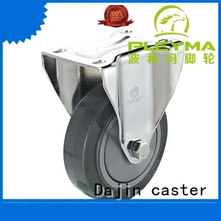 Dajin caster mediumlight 5 inch swivel caster with brake polyurethane for trolleys 1