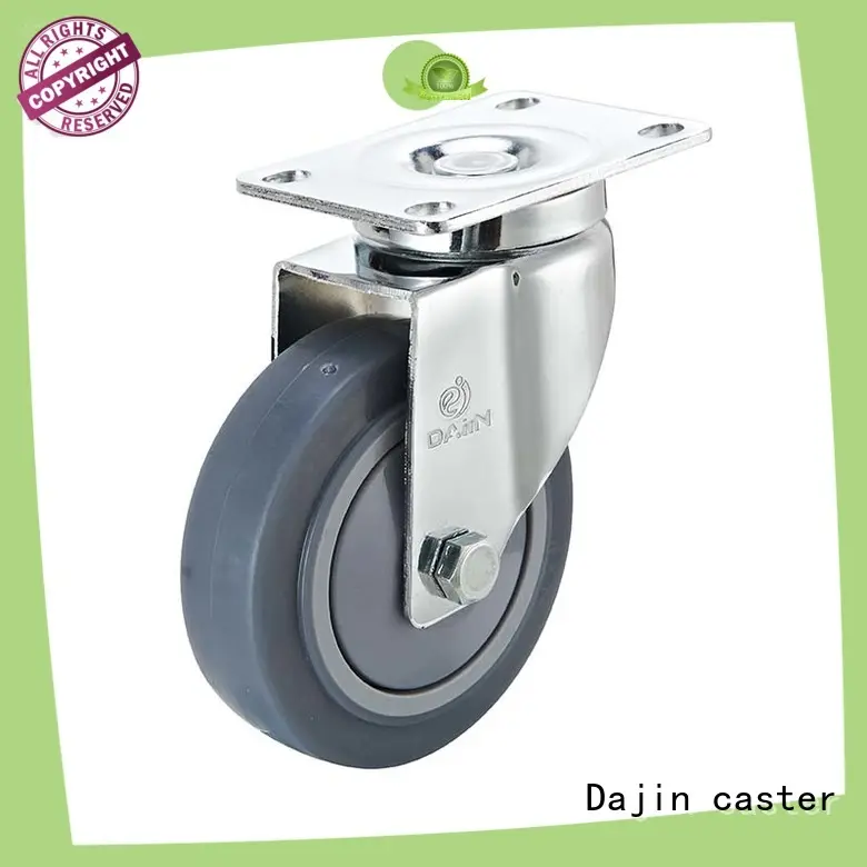 Dajin caster capacity 5 inch swivel casters polyurethane for trolleys 1