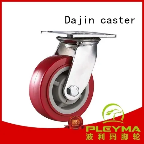Dajin caster popular 5 inch heavy duty casters box metal brake 1