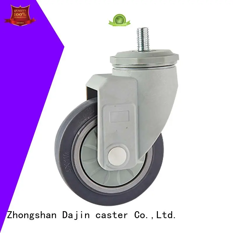 Dajin caster hot-sale rubber casters fork metal-brake 1