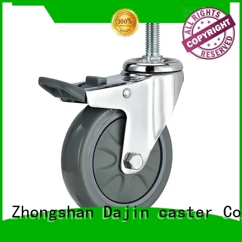 Dajin caster non-marking stem caster wheels non-marking for dollies 1
