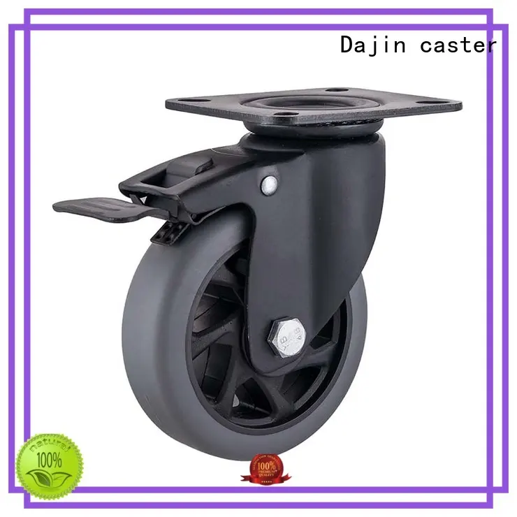 Dajin caster heavy duty swivel wheels box metal brake 1