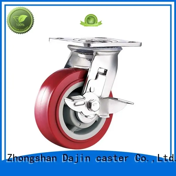 Dajin caster popular heavy duty trolley wheels brake bakery racks 1