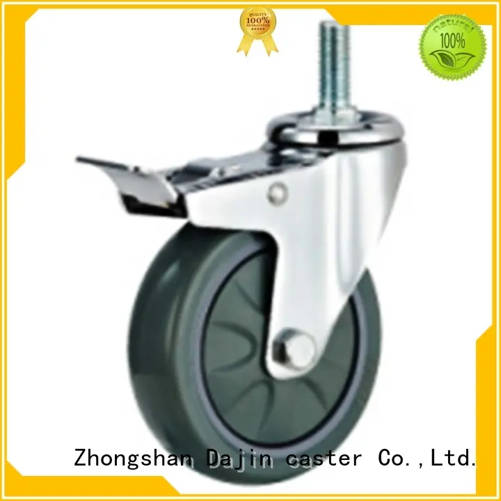 Dajin caster rigid 3 inch swivel casters non-marking for trolleys 1