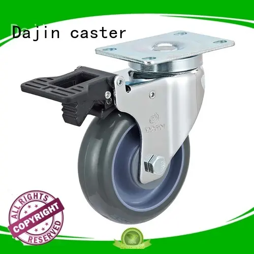 Dajin caster carts 5 inch swivel caster with brake stem for dollies 1
