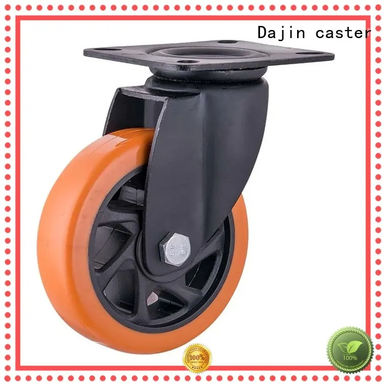 orange heavy duty swivel wheels universal swivel metal brake 1