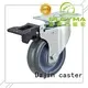Dajin caster trolleys 5 inch swivel caster with brake non-marking for trolleys 1