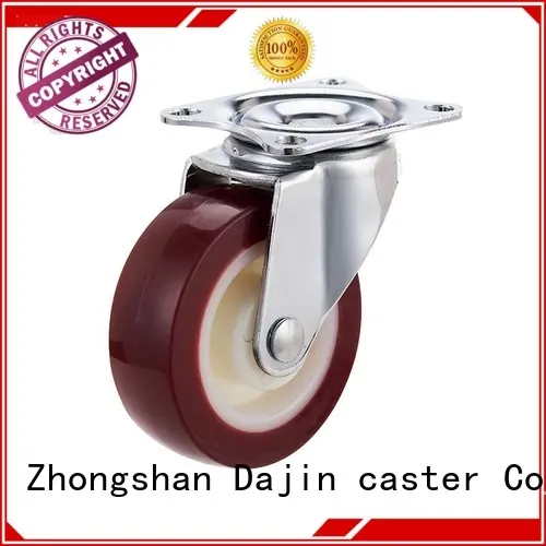 Dajin caster rigid light duty caster wheels rubber for wholesale 1
