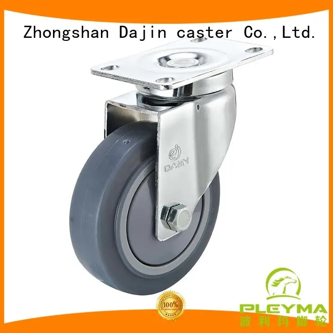 Dajin caster double medium duty caster wheels threaded for trolleys 1