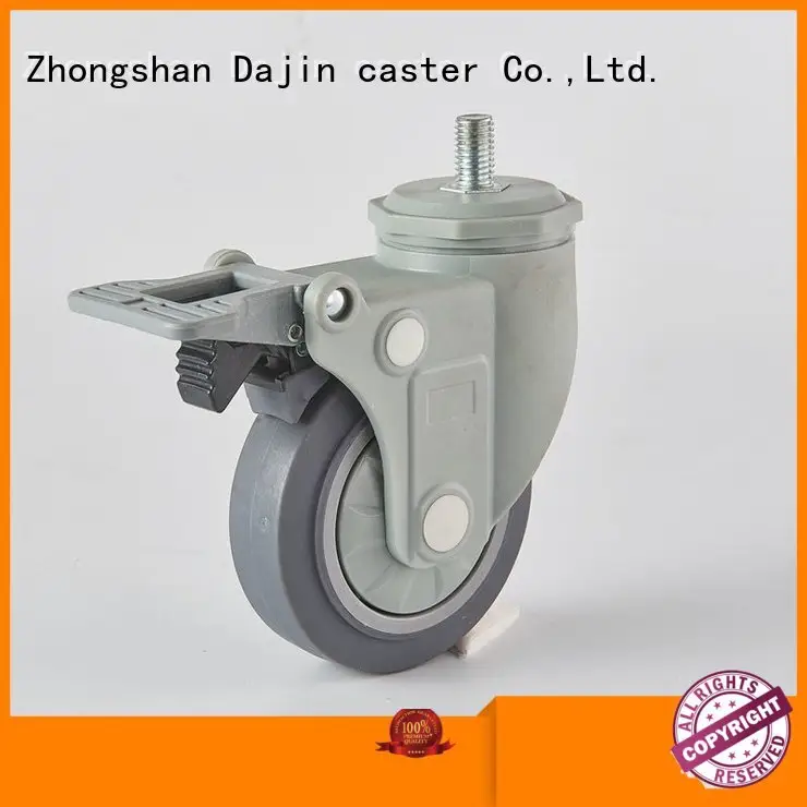 Dajin caster high quality rubber casters custom service bearing1 1