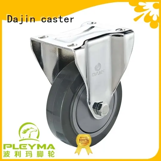 Dajin caster polyurethane stem caster wheels fro rack 1