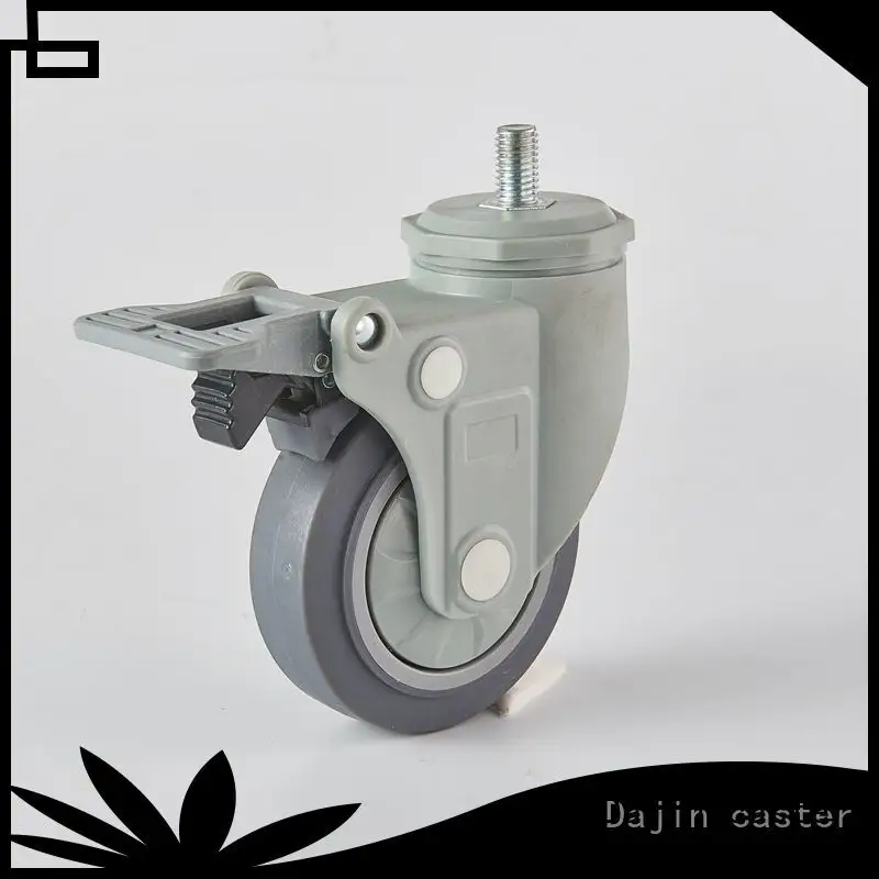 medium rubber casters hot-sale trolleys plastic-brake 1