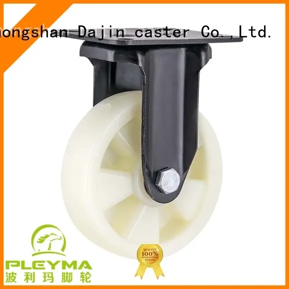 orange heavy duty caster wheel metal brake 1