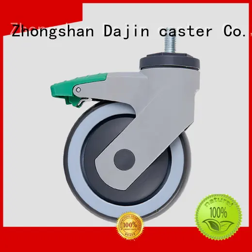 Dajin caster industrial caster wheels with brakes top brand for trolley 1