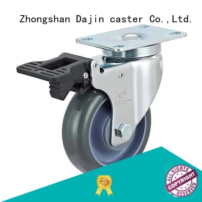 Dajin caster medium duty swivel casters brake fro rack 1
