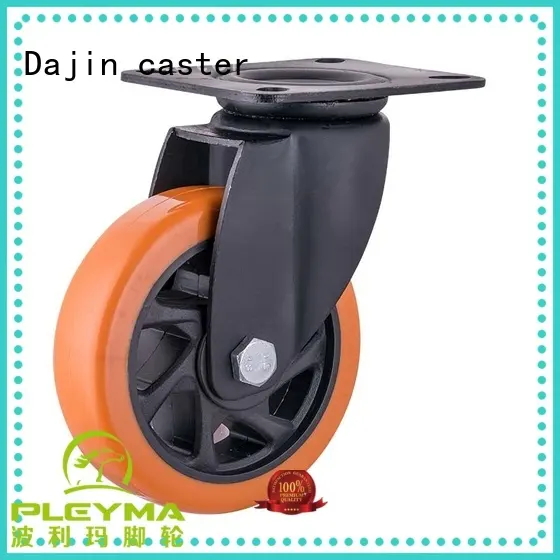 Dajin caster orange heavy duty caster wheels nylon for car 1